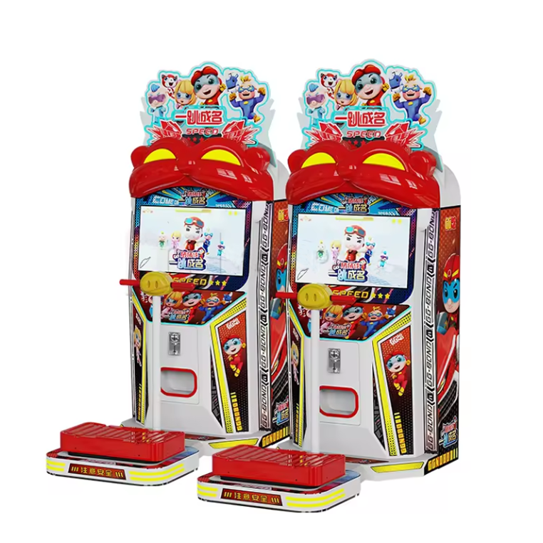 Elong Pigman Kid Jumped Arcade Game Machine 26 Inch Lcd Screen Video Game Indoor Racing Coin Operated Kids Game Machine