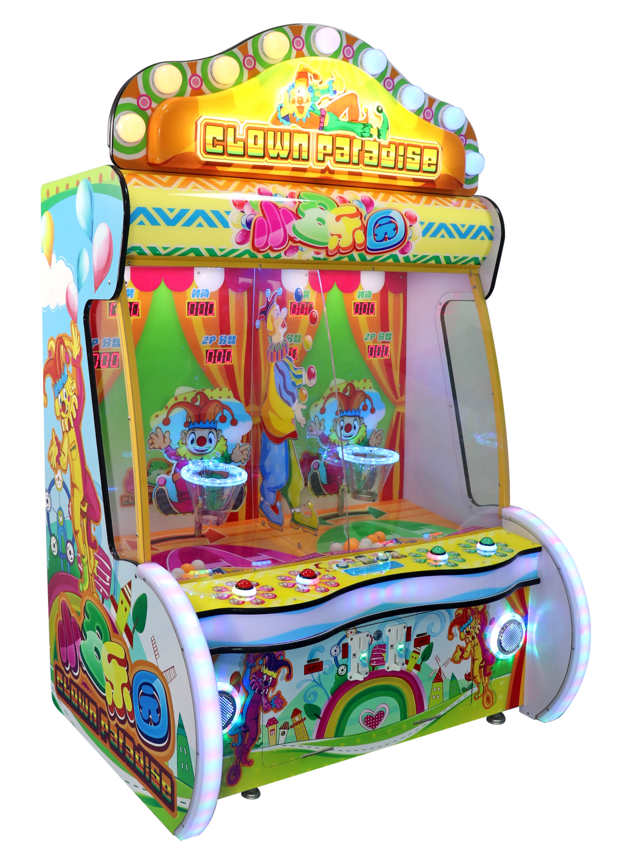 Redemption Game Machine Shooting ball Clown Park